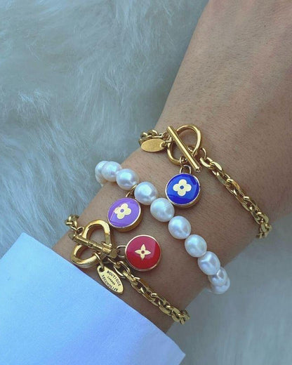 Authentic Louis Vuitton Pendant  - Repurposed Bracelet - Boutique SecondLife