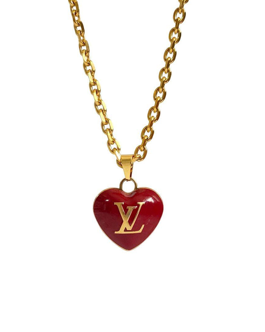 Authentic Louis Vuitton Heart Charm- Reworked Necklace - Boutique SecondLife