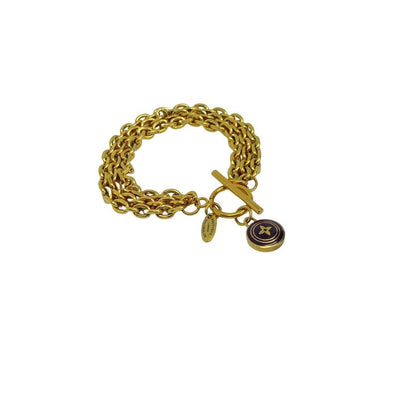 Authentic Louis Vuitton Pendant - Repurposed Bracelet - Boutique SecondLife