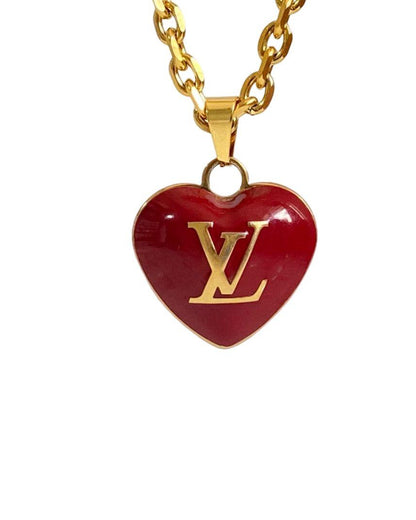 Authentic Louis Vuitton Heart Charm- Reworked Necklace - Boutique SecondLife