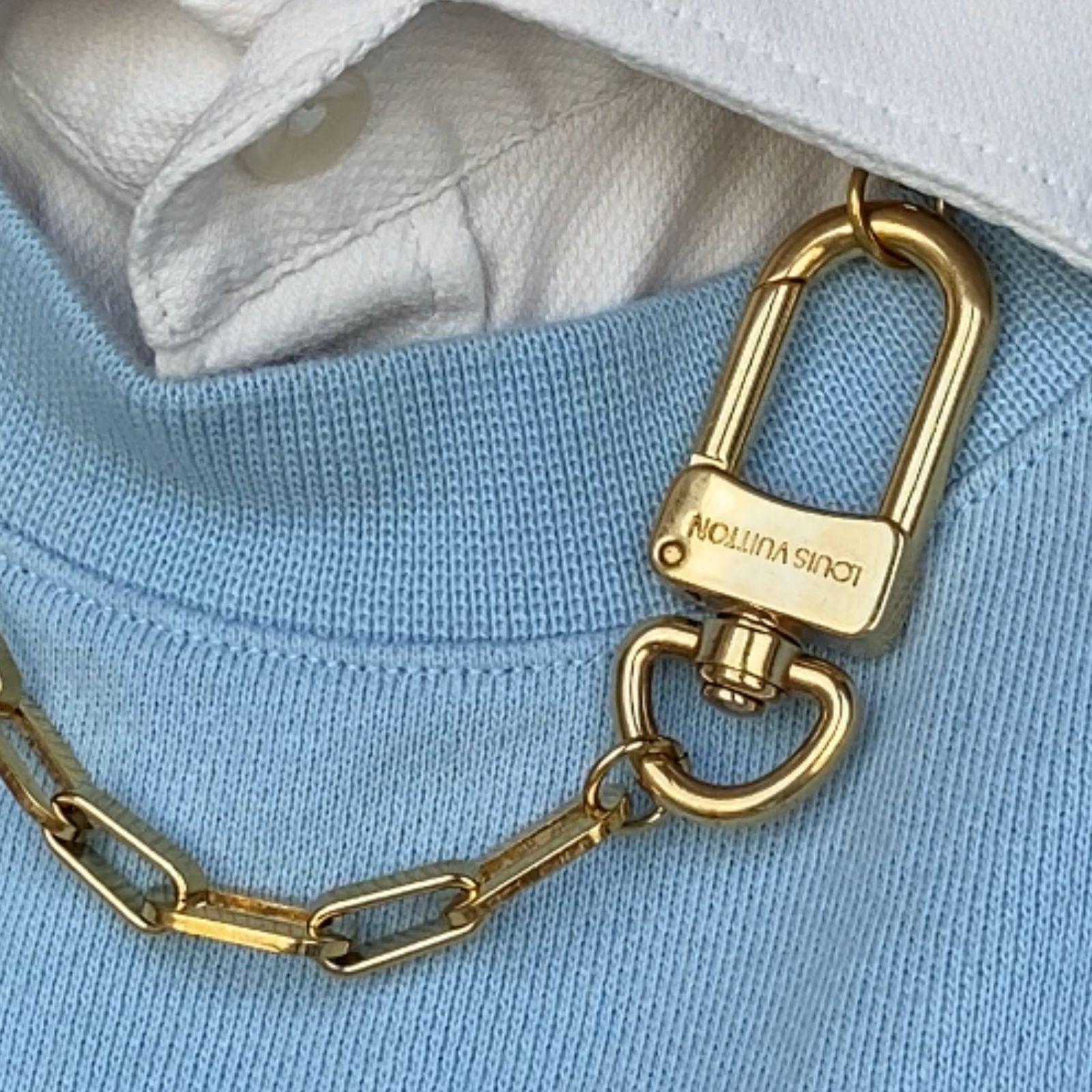 Louis Vuitton Lock + Key Reworked Toggle Closure Necklace