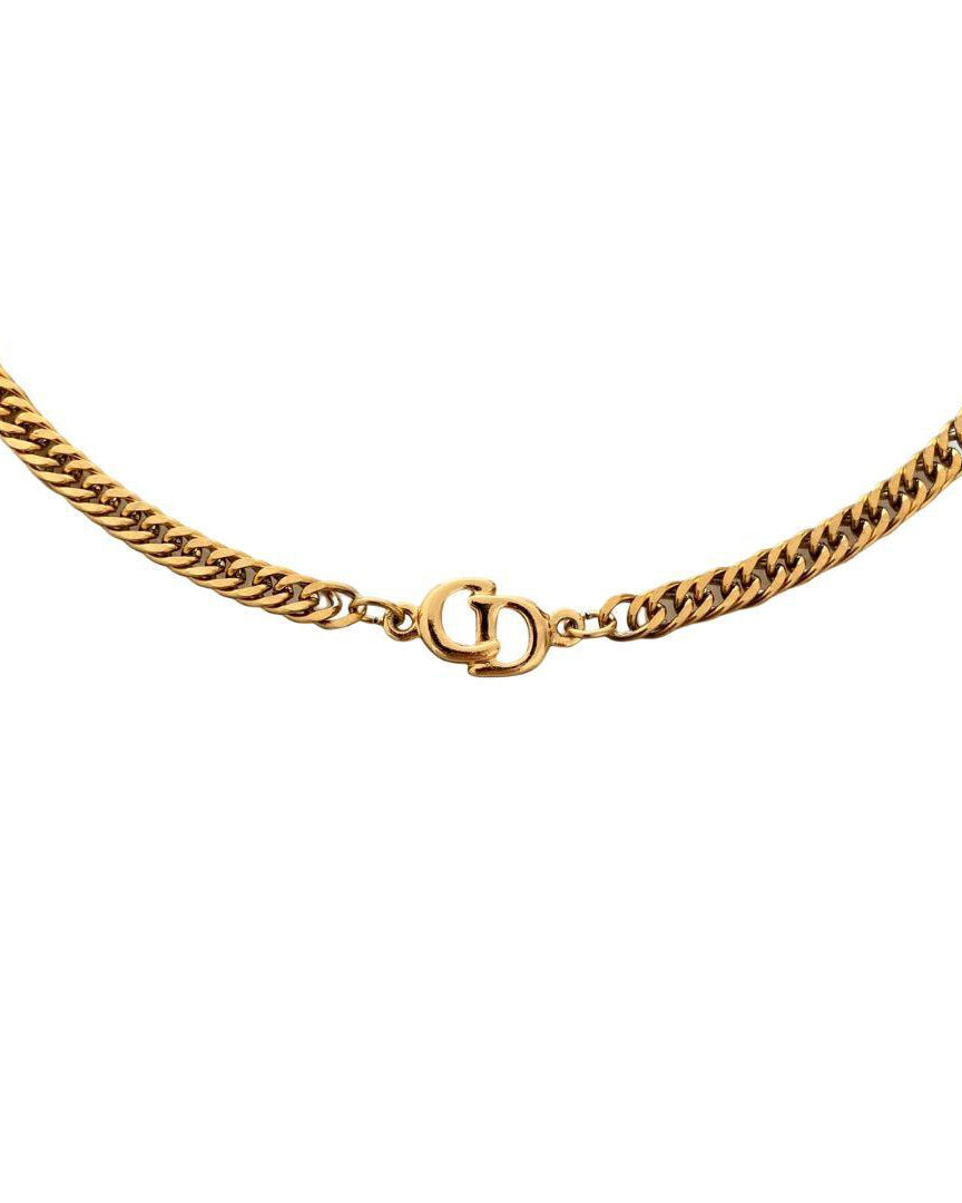 Authentic Dior CD Pendant- Reworked Choker - Boutique SecondLife