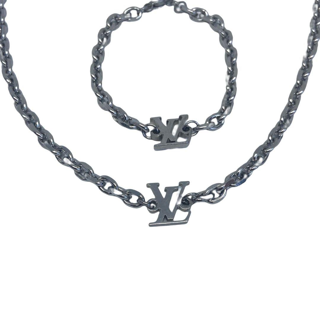 Authentic Louis Vuitton Pendant- Reworked Choker & Bracelet Set - Boutique SecondLife