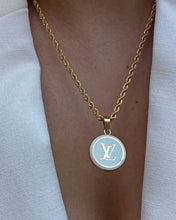 Load image into Gallery viewer, Authentic Louis Vuitton Logo Round Pendant- Necklace - Boutique SecondLife