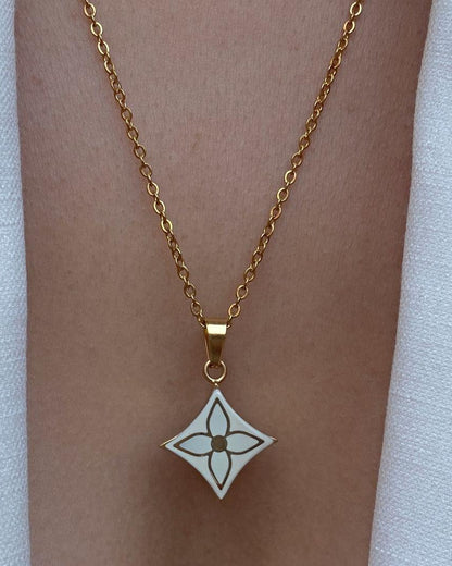 Authentic Louis Vuitton White Pendant- Necklace - Boutique SecondLife