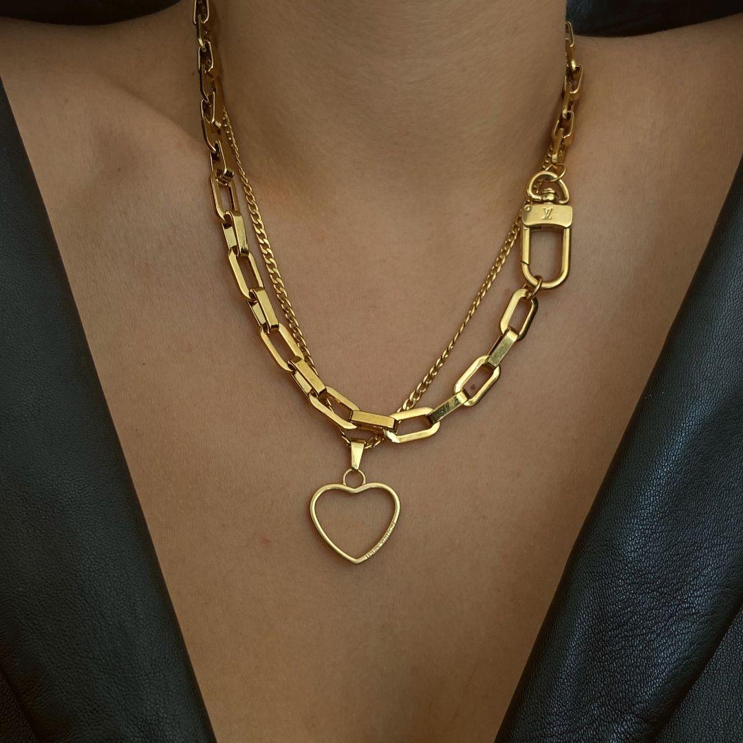 Authentic Louis Vuitton Charm Clasp - Reworked Necklace - Boutique SecondLife