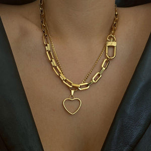 LV Necklace Authentic Padlock Cuban Link Necklace gifts for lovers