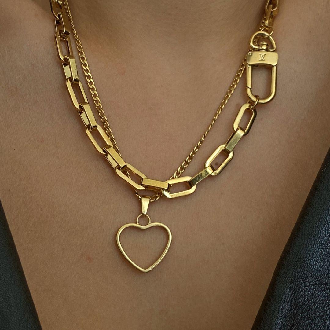 Authentic Louis Vuitton Charm Clasp - Reworked Necklace - Boutique SecondLife
