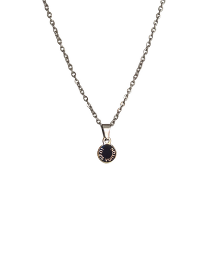 Authentic Louis Vuitton Blue Mini Pendant - Reworked Necklace