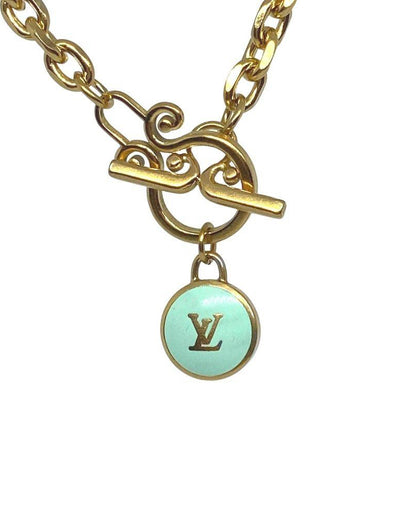 Authentic Louis Vuitton Logo Mint Pendant- Necklace Pastilles Pendant - Boutique SecondLife