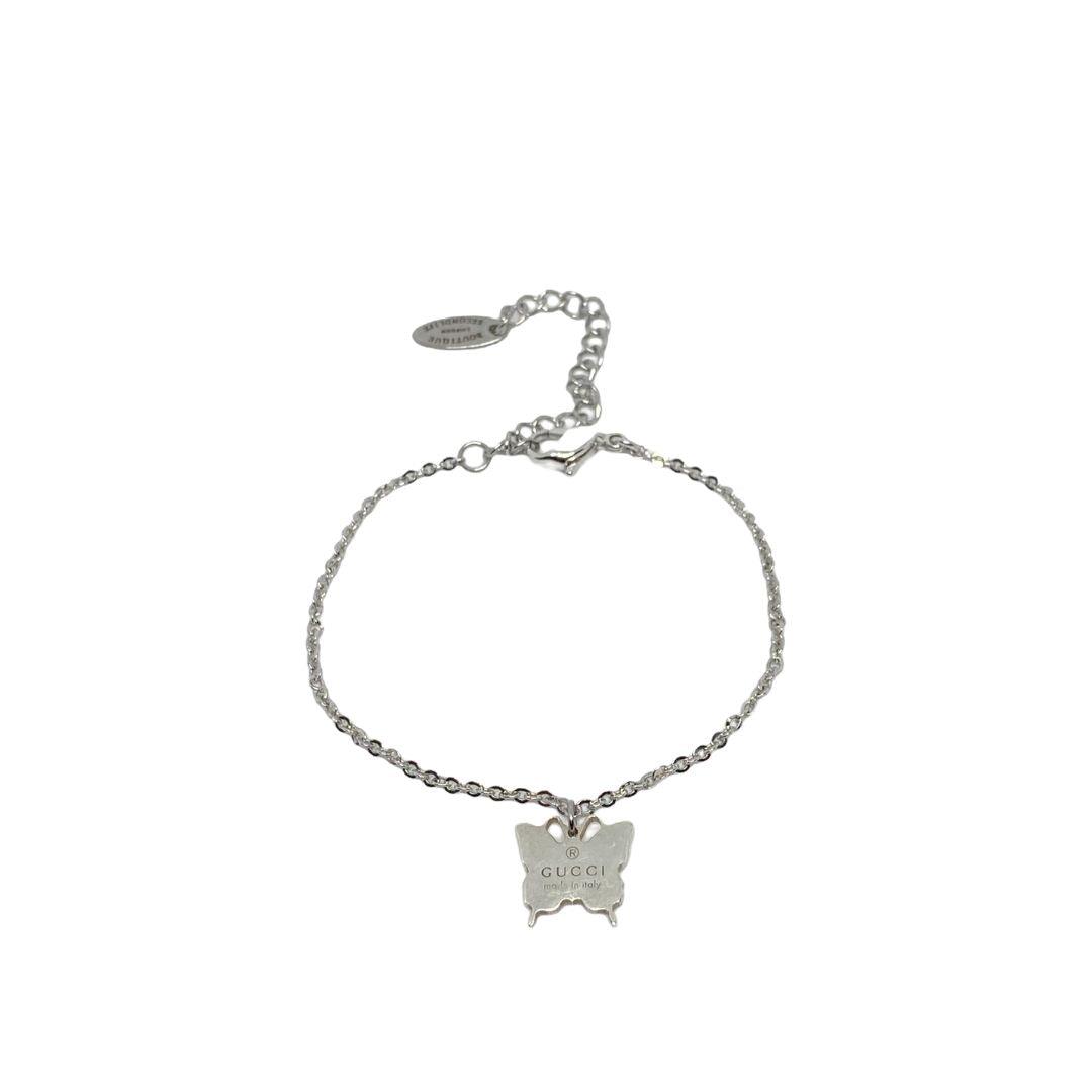Authentic Gucci Pendant butterfly Repurposed Bracelet - Boutique SecondLife