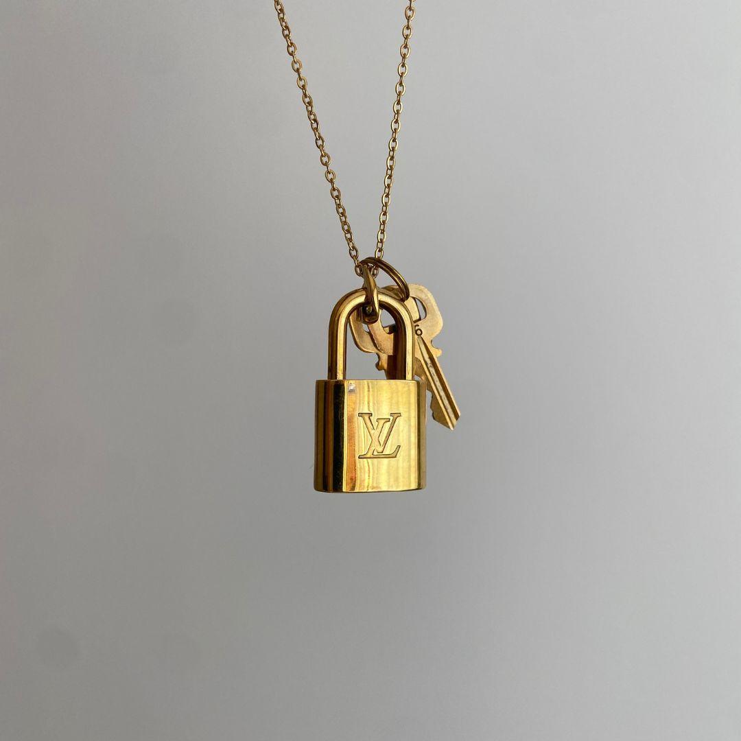 Louis Vuitton Padlock & 2 Keys -Necklace with Single Chain - Boutique SecondLife