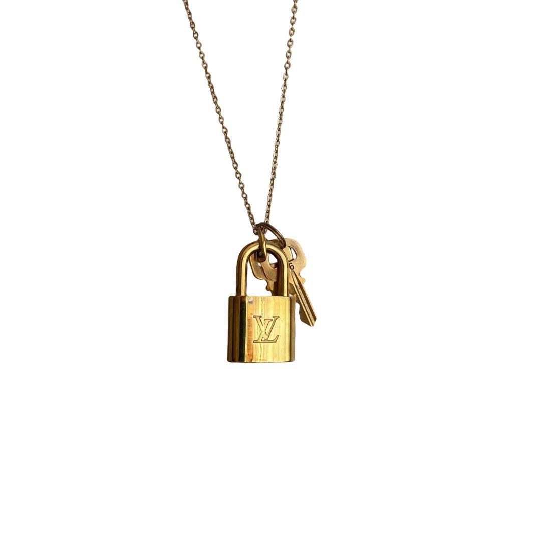 Louis Vuitton Padlock & 2 Keys -Necklace with Single Chain - Boutique SecondLife