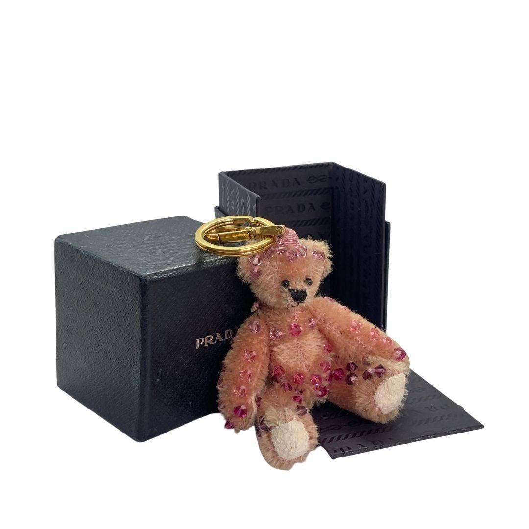 Authentic Prada Bear Pink Keychain - Boutique SecondLife