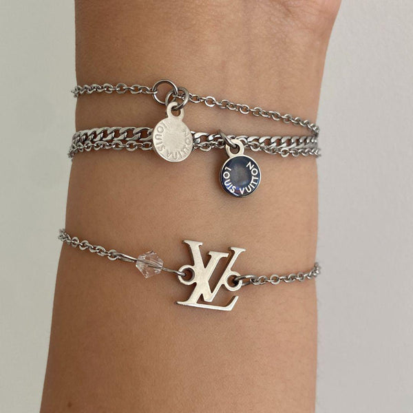 Louis Vuitton, Jewelry, Louis Vuitton Bc Lv Tribute Monogram Bracelet 7