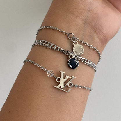 Authentic Louis Vuitton Mini Pendant- Repurposed Bracelet - Boutique SecondLife