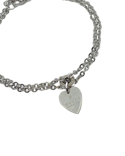 Authentic Gucci Pendant heart Repurposed Bracelet - Boutique SecondLife