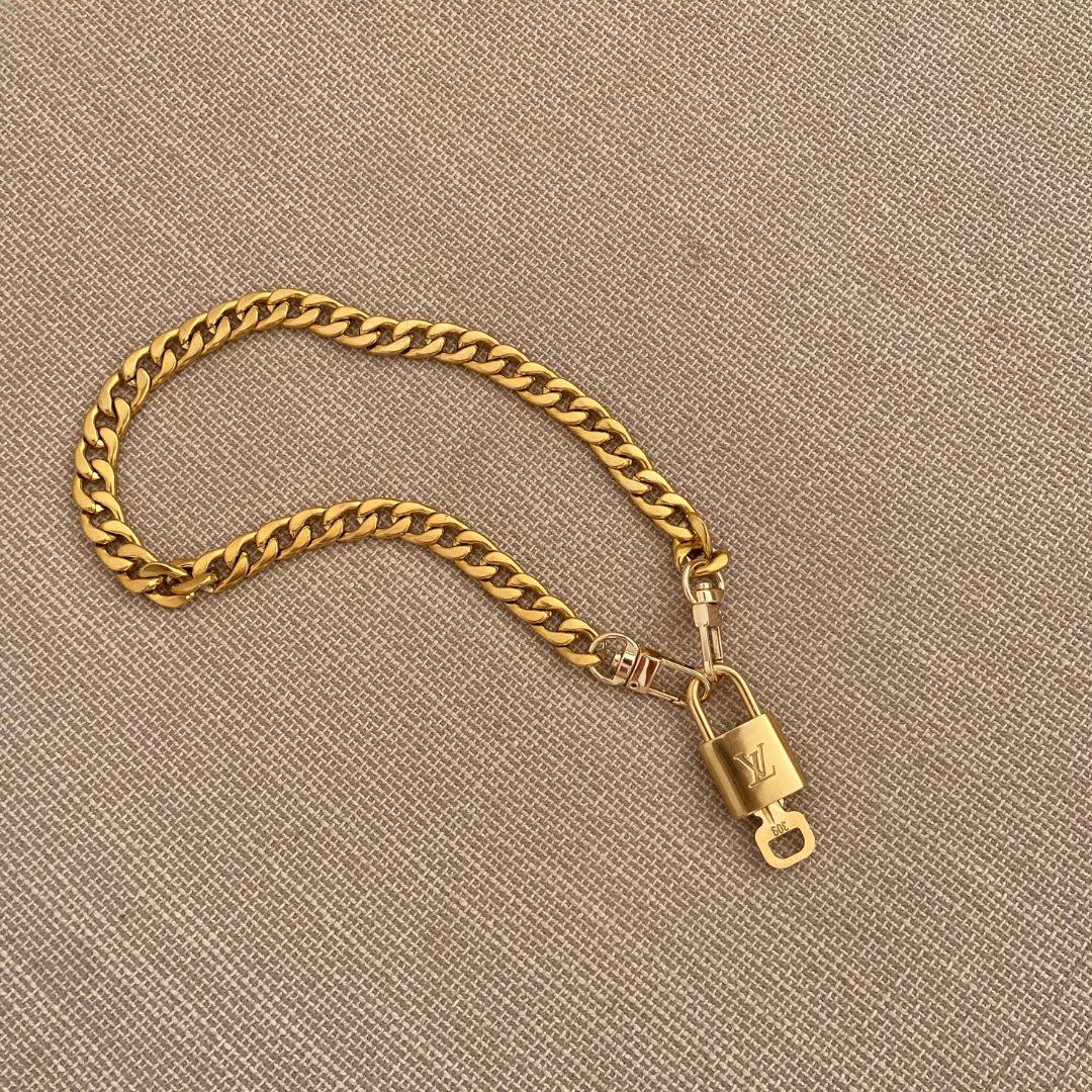 Authentic Louis Vuitton Padlock with Chunky Chain Necklace - Boutique SecondLife
