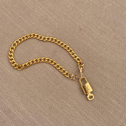 Authentic Louis Vuitton Padlock with Chunky Chain Necklace - Boutique SecondLife