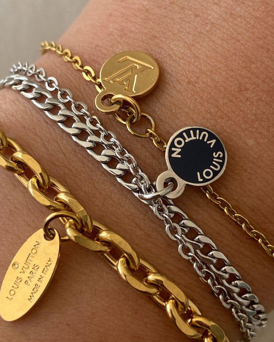 Authentic Louis Vuitton Mini Pendant - Repurposed Bracelet - Boutique SecondLife