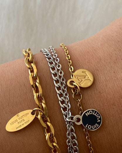Authentic Louis Vuitton Mini Pendant - Repurposed Bracelet - Boutique SecondLife
