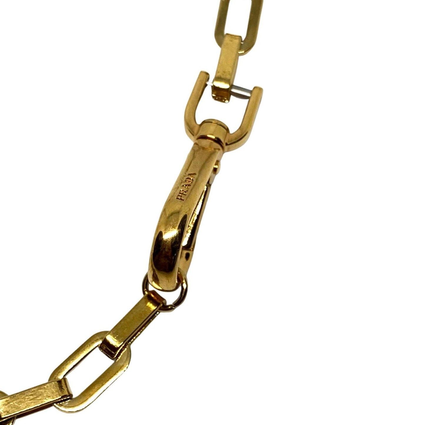Authentic Prada Clasp-Reworked Assymetric Necklace - Boutique SecondLife