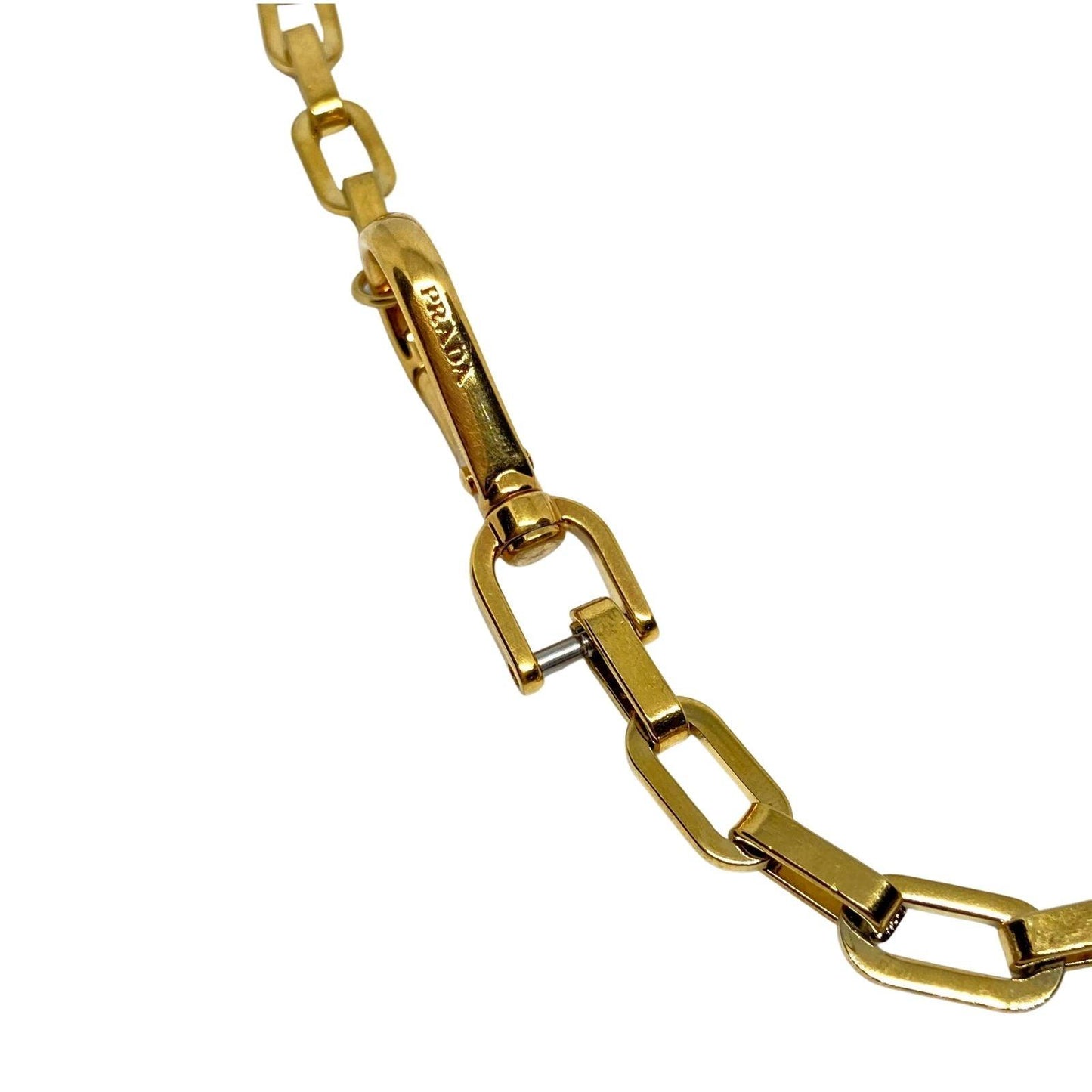 Authentic Prada Clasp-Reworked Assymetric Necklace - Boutique SecondLife