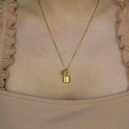 Authentic Louis Vuitton Padlock and Key Reworked Pendant - Boutique SecondLife