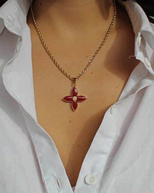 Authentic Louis Vuitton Pendant Red- Necklace - Boutique SecondLife