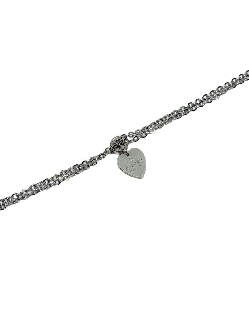 Authentic Gucci Pendant heart Repurposed Bracelet - Boutique SecondLife