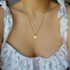 Repurposed Authentic Prada Mini Heart tag - Necklace - Boutique SecondLife