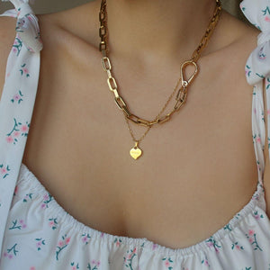 Repurposed Authentic Prada Mini Heart tag - Necklace - Boutique SecondLife