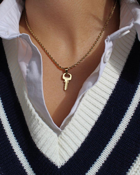 Authentic Louis Vuitton Key Pendant Necklace - Boutique SecondLife