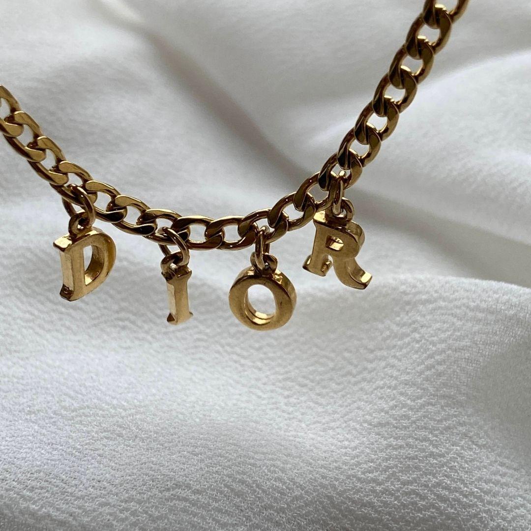 Authentic Dior Pendant speallout- Repurposed Necklace - Boutique SecondLife