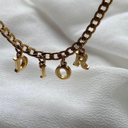 Authentic Dior Pendant speallout- Repurposed Necklace - Boutique SecondLife
