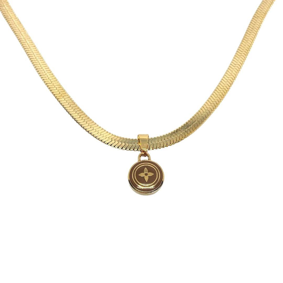 Authentic Louis Vuitton Pastilles Light Brown Pendant Necklace - Boutique SecondLife
