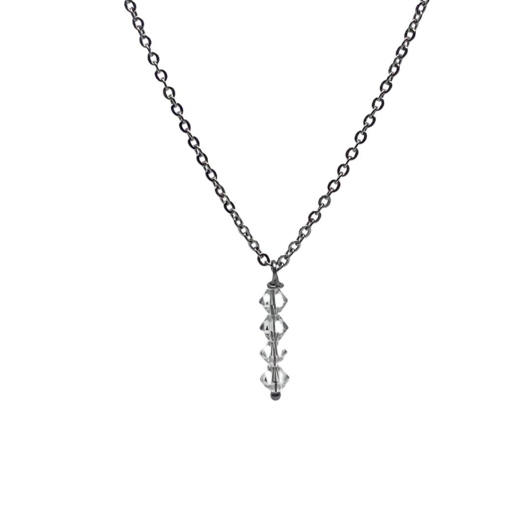 BSL - Crystals Recycled Beads Necklace - Boutique SecondLife
