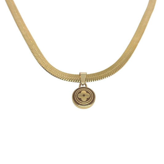 Authentic Louis Vuitton Pastilles Light Brown Pendant Necklace - Boutique SecondLife