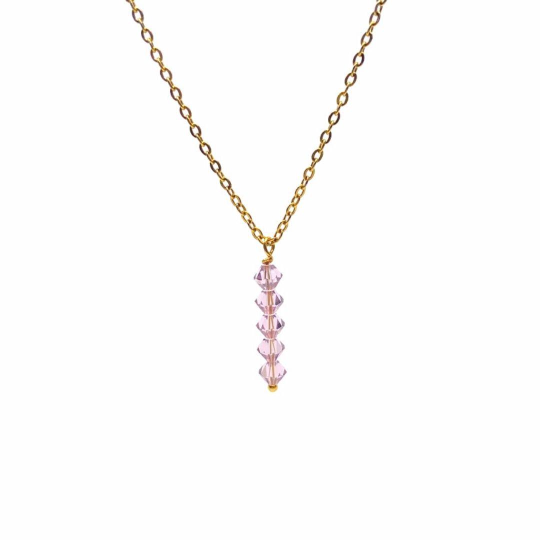 BSL - Aria Pink Pastel Long Necklace - Boutique SecondLife