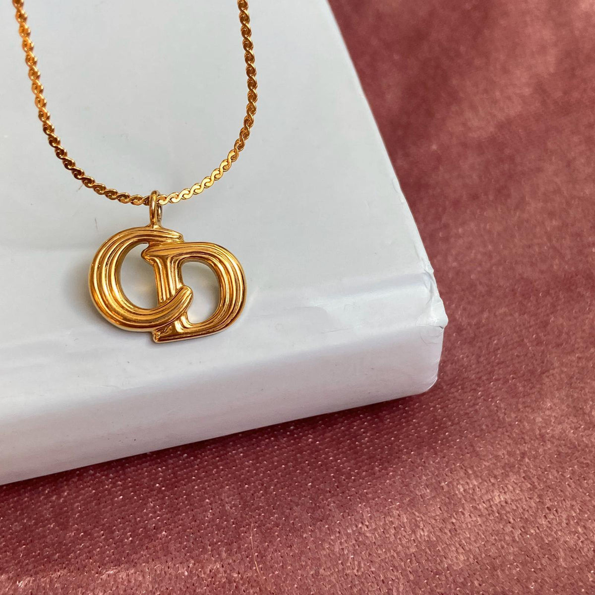Authentic Christian Dior Vintage Pendant- Necklace - Boutique SecondLife