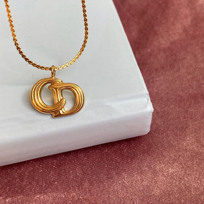 Authentic Christian Dior Vintage Pendant- Necklace - Boutique SecondLife