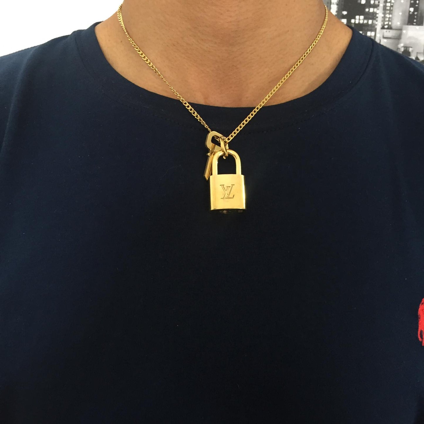 Louis Vuitton Necklace Padlock with single chain For Him - Boutique SecondLife