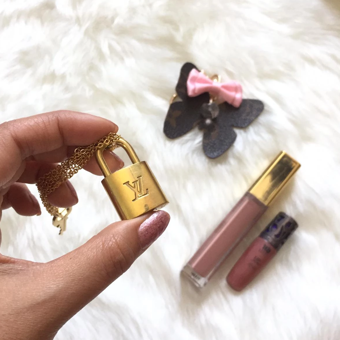 Louis Vuitton padlock necklace 