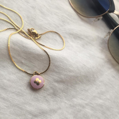 Authentic Louis Vuitton Purple Pendant- Necklace - Boutique SecondLife