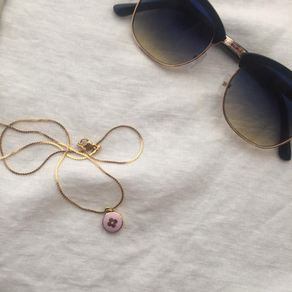 Authentic Louis Vuitton Purple Pendant- Necklace - Boutique SecondLife