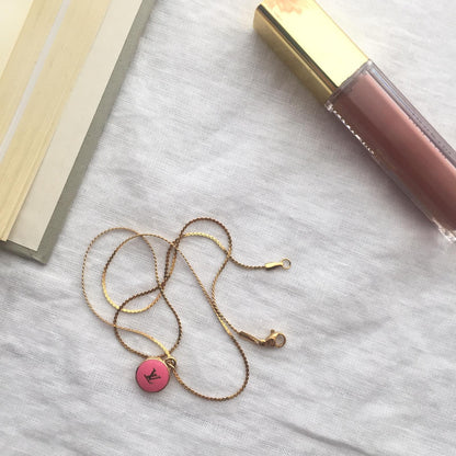 Authentic Louis Vuitton Rose Logo Pendant- Necklace - Boutique SecondLife