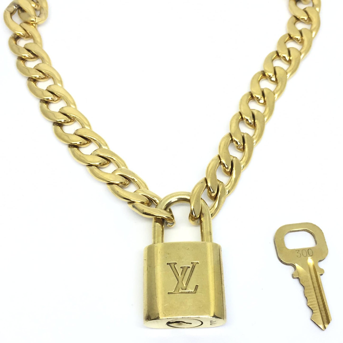 Louis Vuitton Padlock with Chunky Chain Necklace - Boutique SecondLife