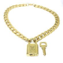 Load image into Gallery viewer, Louis Vuitton Padlock with Chunky Chain Necklace - Boutique SecondLife