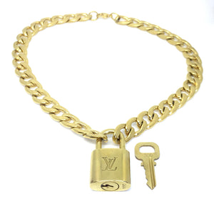 Louis Vuitton Padlock with Chunky Chain Necklace - Boutique SecondLife