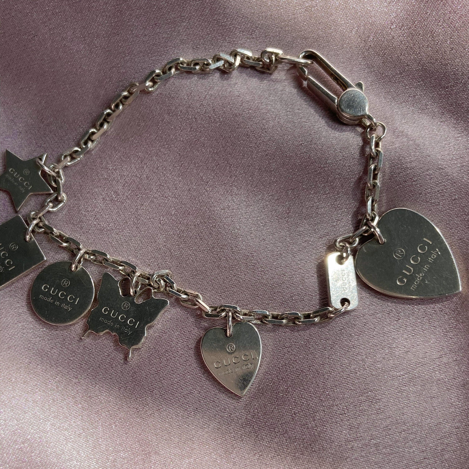 Authentic Gucci Pendant Square Repurposed Bracelet - Boutique SecondLife